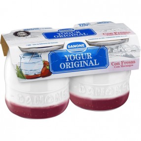 DANONE ORIGINAL yogur con fresas pack 2 unidades